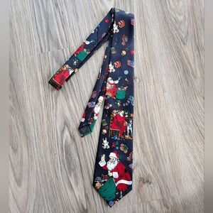 Men's Christmas Tie Like New Handmade Luigi‎ Valentino Santa Holiday
